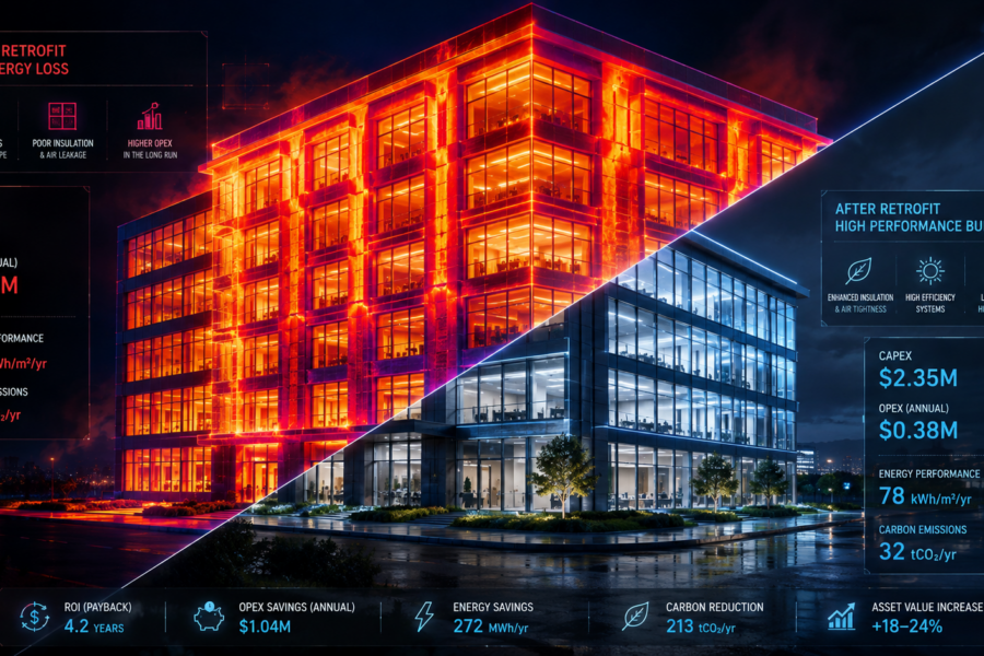 Prima e dopo_ edificio ad alta efficienza energetica